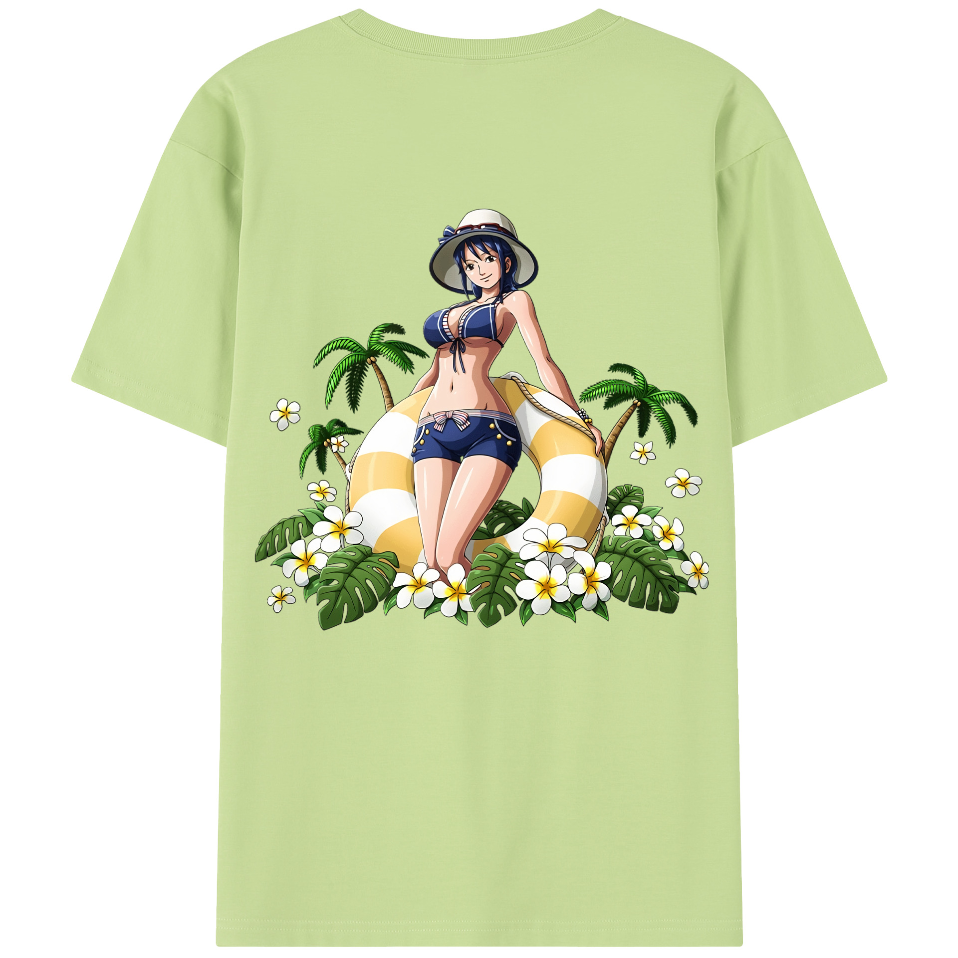 ワンピース ニコ・ロビン ONE PIECE Nico Robin 綿100％半袖Tシャツ（背面プリント）